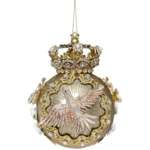 Дизайнерска играчка Goodwill & Mark Roberts - Crown Jewels Ball Gold 18см