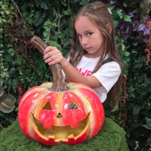 Декорация за Halloween - Тиква свещник 30x40 см