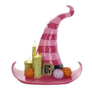 Goodwill Halloween - LED вещерска розова шапка 42 см
