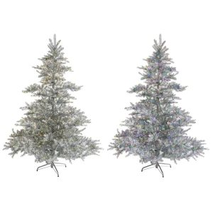 Луксозна сребърна елха SHISHI - 2350 RGB LED, 230 см